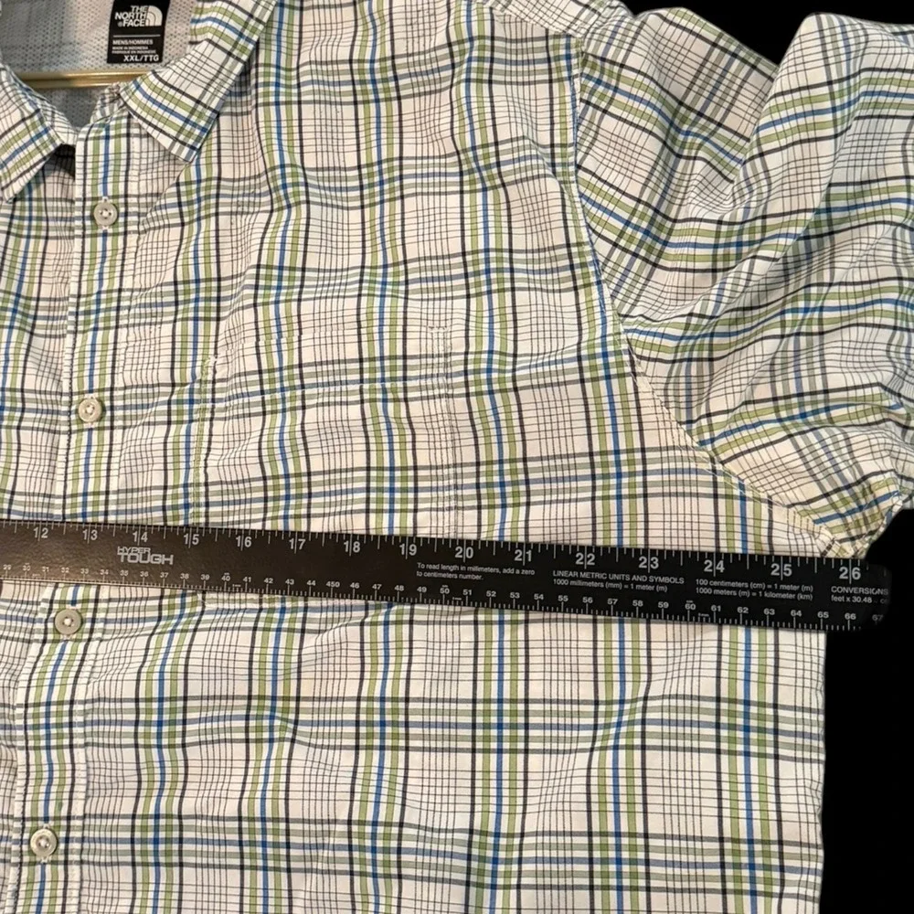 The North Face Mens Plaid Short Sleeve Button Down Hiking‎ Shirt XXL Fishing